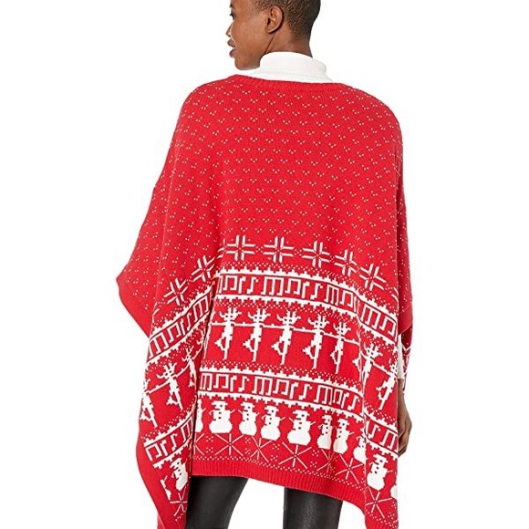 Whoopi Holiday Collection knit cape - Picture 3 of 4